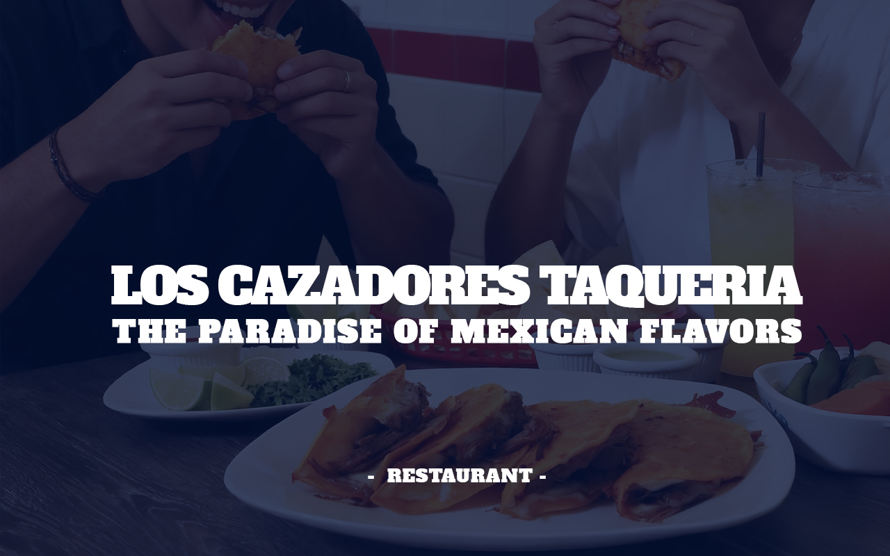 Couple eating tasty quesabirrias at Los Cazadores Taqueria