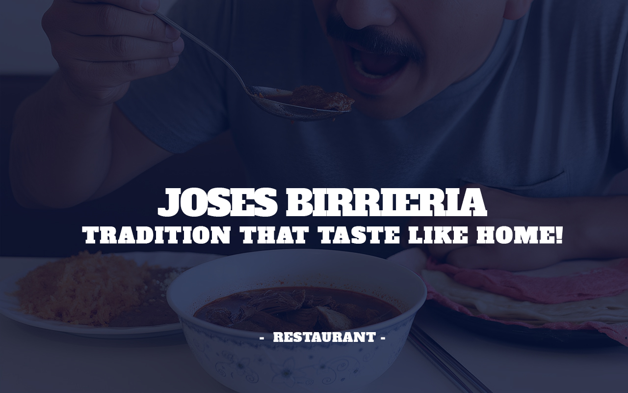 Man having a spoon full of tasty Birria with tortillas and a side of rice and beans