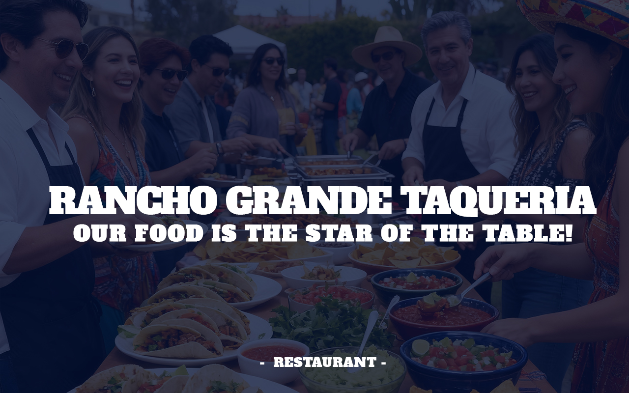 Group of friends having a mexican catering by Rancho Grande San Ramon