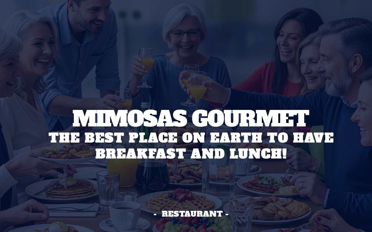 Family gathering having a great brunch at mimosas gourmet